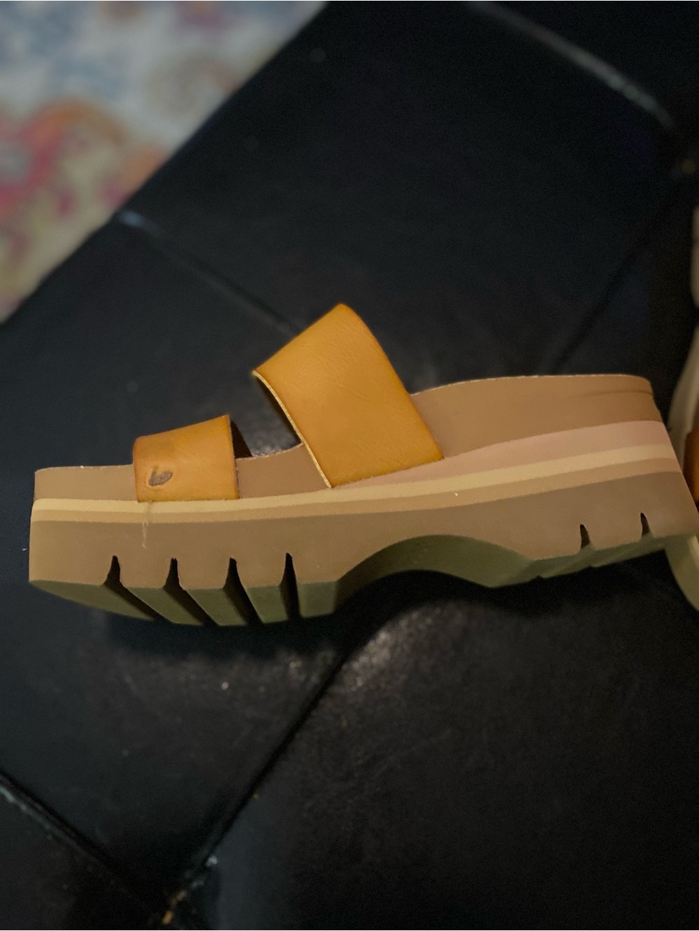 Reef Women's Cognac Double-Strap Platform Slide - Picture 3 of 11